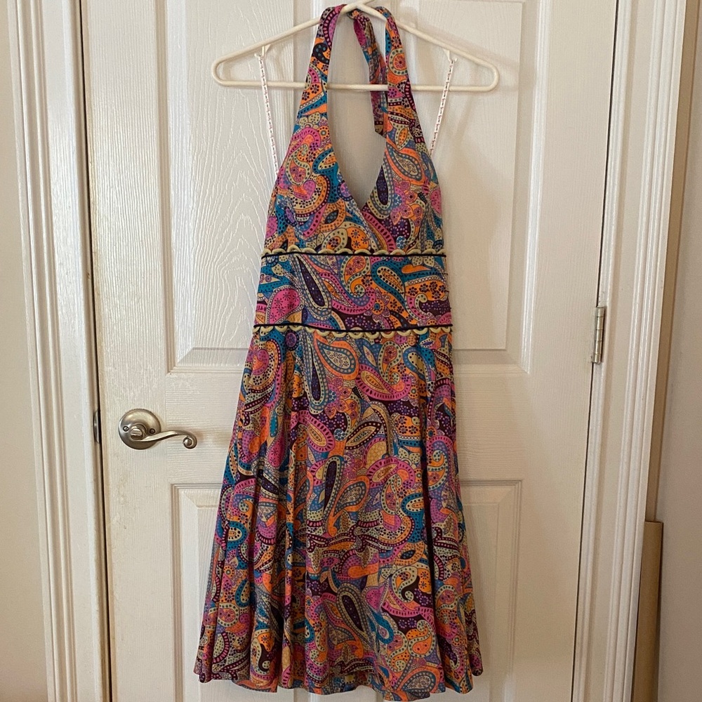 Lilly Pulitzer Paisley Halter Dress Size 4